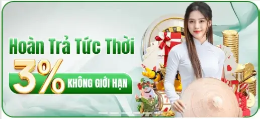98vvi Hoàn trả tức thời lên đến 3%
